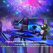 halpa Jouluvalot-Astronautin galaksin projektorivalo yövalo tähtitaivas sumu kattoon asennettu LED-valo ajastimella ja kaukosäätimellä useiden huoneiden koristeluun, jotka sopivat syntymäpäivä-, halloween- ja