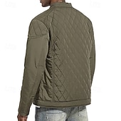 economico Piumini e parka da uomo-Per uomo Cappotto Invernale Giacca trapuntata Parka Tasca Poliestere Vacanza Abbigliamento quotidiano Data Regolare Moda Casual Confortevole Calore Termico Inverno Colore Solido / Tinta Unita Nero