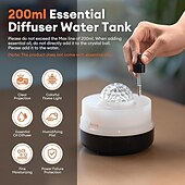 preiswerte Weihnachtsbeleuchtung-Diffusor für ätherische Öle mit rotierendem Galaxielicht, 200 ml, Aromatherapie-Diffusor mit 7-farbigem LED-Luftbefeuchter mit kühlem Nebel und automatischer Abschaltung, entspannendes Nachtlicht für