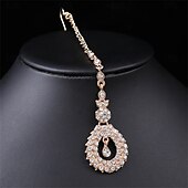 abordables Parures de Bijoux-Parure de bijoux 3 Or Strass Chrome Boucles d&#039;oreilles Collier Femmes Élégant ancien Mode Le style rétro Classique Parure de Bijoux Pour Mariage Soirée robe demoiselle d honneur