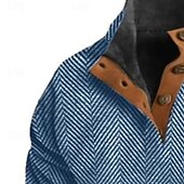 economico Felpe di base-Per uomo Maglia Felpa con cappuccio Maglione Felpa con cappuccio abbottonata Nero Rosa Blu Verde Cachi Colletto Mao Semplice Testurizzato Sport &amp; Outdoor Casuale Quotidiano Streetwear Cool
