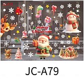 お買い得  ステッカー-クリスマスの窓用ウォールステッカー、スノーフレークの窓用ステッカー、跡が残らない取り外し可能なクリスマスデコレーション、ホリデー気分を盛り上げるデコレーション