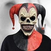 levne Masky-Žolík Klaun předvečer Všech svatých Maska Horor Strašidelný Celá hlava Dospělé Unisex předvečer Všech svatých Karneval Výkon Párty Jednoduché Halloweenské kostýmy Oblékněte se