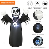 levne Halloween venku-1 ks 1,2 m halloweenský bůh smrti lebka led světlo nafukovací vzduchový model vnitřní a venkovní nádvoří zahradní párty halloweenský festival atmosféra dekorativní světlo eu/us/uk/au zástrčka