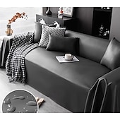 abordables Housse de canapé-Housse de sofa en faux cuir de luxe anti-rayures housse complète résistante aux cheveux jeté de sofa en une pièce pour toutes les saisons