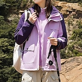 economico Fleece &amp; Giacche 3 in 1-Per donna Giacca a Vento Giacca da escursionismo Giacca 3 in 1 Inverno All&#039;aperto Patchwork Calore Termico Impermeabile Antivento Top Rosa Viola