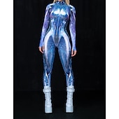tanie Z nadrukiem-Wzorzyste garnitury Zentai Kostium Cosplay Body Drukowanie Strój karnawałowy Kombinezon zentai Męskie Damskie Dla chłopców seksowny kostium Halloween Kostium na Spektakl Impreza Bal maskowy Dla