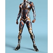 abordables Impresión-Trajes Zentai estampados Traje de cosplay Body Estampado Disfraz de carnaval Traje de Cuerpo Completo Hombre Mujer Disfraz Sexy Víspera de Todos los Santos Traje para Rendimiento Fiesta Mascarada