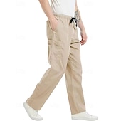 economico Pantaloni cargo-Per uomo Pantaloni Cargo Pantaloni Coulisse Elastico in vita Multi-tasche Semplice Indossabile All&#039;aperto Quotidiano Campeggio &amp; Escursionismo Moda Classico Nero Cachi