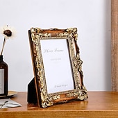 halpa Kuvakehykset-1 kpl eurooppalainen kolmiulotteinen kuviointi suorakulmainen klassinen valokuvakehys hartsimateriaalista, joka sopii perhevalokuvakoristeluun ja valokuvausrekvisiittaan