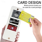 billiga Skal och fodral till Samsung-telefon fodral Till Samsung Galaxy Z Flip 7 Z Flip 6 Z Flip 5 Z Flip 4 Skal med snodd Stöd Kortplats Kontor / företag TPU PU läder