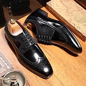 abordables Officiel-Chaussures Oxford à bout golf pour homme, marron et bordeaux – style brogue classique pour les événements professionnels et semi-formels