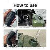 Недорогие Улучшение положения семей-Комплект ручного насоса для перекачки топлива, 3 шт., бензин &amp;Инструмент для перекачки дизельного топлива с сумкой-экстрактором и 2 зажимами, пластиковый насос для быстрой перекачки жидкости