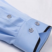 economico camicie da uomo no stiro-Per uomo Camicia Camicia elegante Camicia button-down Camicia non stiro Semplice Formale Matrimonio Nero Bianco Vino Blu marino Manica Lunga Collo ripiegato Estate Primavera Abbigliamento diamante