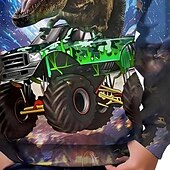 billiga Pojkens 3D-djur-Pojkar 3D Dinosaurie Huvtröja Långärmad Vår Höst Mode Streetwear Barn 4-12 år Huva Utomhus Ledigt Dagligen Normal