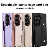Χαμηλού Κόστους Samsung Θήκη-τηλέφωνο tok Για Samsung Galaxy Z Fold 7 Z Διπλώστε 6 Z Fold 5 Z Fold 4 με λουράκι καρπού Σταντ ποδηλάτου Υποδοχή κάρτας Ρετρό TPU PU δέρμα
