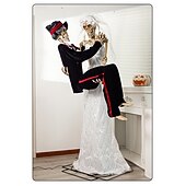 preiswerte Halloween-mexikanischer Tag der Toten, großes elektrisches Deko-Objekt, Halloween, Vergnügungspark, Spukhaus, bewegungsaktivierte Skelettbraut, Deko-Requisite