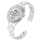olcso Samsung óraszíjak-Óraszíj mert Samsung Galaxy 8. óra 40/44 mm 8. óra klasszikus 46 mm Rozsdamentes acél Strassz Csere Szíj Bájos Bling Diamond Ékszer karkötő Karszalag