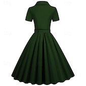 levne Šaty-Retro 50. léta Vintage šaty Koktejlky Houpací šaty Flare šaty Maškarní kostým Dámské Plesová maškaráda Večírek loučení se svobodou nevěsty Dospělé Šaty Šaty pro návrat domů