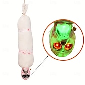 economico Novità-Decorazione di Halloween con mummia appesa - horror invertito con occhi rossi luminosi in tessuto, alimentata a batteria (escluse le batterie AA), ideale per case horror e decorazioni per festival.
