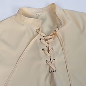 baratos Conjuntos-Retro Vintage Medieval Renascentista Roupa Camisa Calça Pirata Pirata Viking Fantasia Homens Viking Pirata Dia Das Bruxas Carnaval Espetáculo Festa LARP Adulto Camisa Calças Cinto