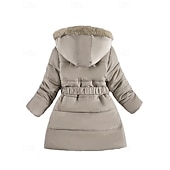 economico Giacca in piuma e parka per ragazze-Bambini Ragazze Cappotto in Piuma Cuore Moda Cerniera Scuola Cappotto Capispalla 4-12 Anni Autunno Nero Rosa Vino