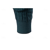 abordables Pulls et cardigans élites pour hommes-Homme Pull Tricoter Hauts Réguliers Couleur Unie Col roulé Élégant ancien École Vacances Vêtement Tenue Printemps Automne Noir Marine foncé S M L