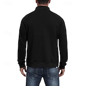 Χαμηλού Κόστους Βασικά φούτερ-Ανδρικά Πουλόβερ Φούτερ με φερμουάρ Μαύρο Πράσινο Χακί Χακί Καφέ Γκρίζο Όρθιος γιακάς Σκέτο Τσέπη Αθλήματα &amp; Ύπαιθρος Καθημερινά Αργίες Πολυεστέρας Κομψό στυλ street Βασικό Καθημερινό Άνοιξη Φθινόπωρο