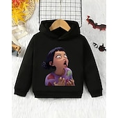 billiga Pojkens 3D Sporter &amp; Spel-Kpop Demon Hunter Pojkars Tecknad Grafisk Hoodie - Animefigur Tryckt Tröja Med Uttrycksfulla Ögon Mjuk Avslappnad Vintervärme Bekväm Höst &amp;vinterkläder för skolan &amp;lekträffar