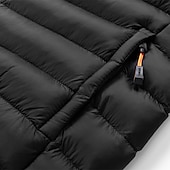levne Pánské kabáty a parky-Pánské Zimní kabát Puffer bunda Polstrovaná bunda Kapsy Polyester Dovolená Denní nošení Rande Standardní Módní Na běžné nošení Pohodlné Zahřívací Zima Plná / Jednobarevná Tmavě šedá Černá Bílá Žlutá