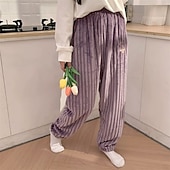 economico Pantaloni a gamba dritta-Per donna Pantaloni in velluto a coste Pantaloni Eleganti Dritto Casual Più velluto Lunghezza intera Naturale Semplice Elastico in vita Confortevole Casa Casuale Abbigliamento quotidiano Fiore di