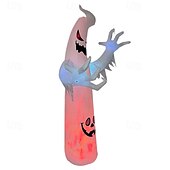 economico Halloween all&#039;Aperto-1 lampada gonfiabile da 2,4 m/8 piedi con striscia luminosa bianca a forma di fiamma per Halloween, modello ad aria, per interni ed esterni, cortile, giardino, prato, atmosfera di festa, spina