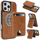 tanie Etui do iPhone&#039;ów-telefon Kılıf Na iPhone 17 Pro Max 17 Air 16 15 14 Pro Max Plus 16e 13 Pro Max Osłona tylna Magnetyczne Stopka Gniazdo karty Retro TPU Skóra PU