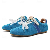 abordables Baskets-Baskets rétro à lacets en daim pour hommes, chaussures décontractées légères pour le style urbain et les tenues de week-end