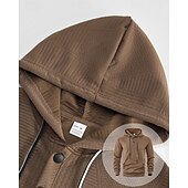 baratos hoodies básicos dos homens-Homens Moletom Moletom com capuz Preto Branco Amarelo Azul Marinha Café Com Capuz Tecido Jacquard Com Cordão Bolsos Estriado Desportos e Ar livre Diário Feriado Poliéster Roupa de rua Básico Casual