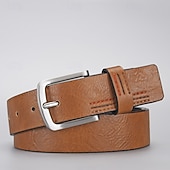 abordables Ceintures pour homme-Homme Ceinture Ceinture Taille Noir Jaune faux cuir Alliage Durable Ajustable Uni Extérieur Quotidien