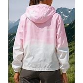 preiswerte Wasserdichte Jacken-Damen Windjacke Softshelljacke Wanderjacke Außen Wasserdicht Winddicht Wanderoutfits Wanderbekleidung Frühling Herbst Oberteil Camping / Wandern / Höhlenforschung Laufen Farbverlauf Rosa Blau Leicht