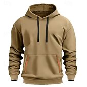 economico Felpa Tattica-Per uomo Felpa con cappuccio Felpa con cappuccio in pile Felpa con cappuccio tattica Nero Blu marino Cammello Cachi Grigio chiaro Con Cappuccio Semplice Tasca Sport &amp; Outdoor Casuale Quotidiano