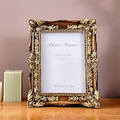 halpa Kuvakehykset-1 kpl eurooppalainen kolmiulotteinen kuviointi suorakulmainen klassinen valokuvakehys hartsimateriaalista, joka sopii perhevalokuvakoristeluun ja valokuvausrekvisiittaan