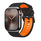 levne Řemínky na Apple Watch-Sportovní řemínek kompatibilní s Apple Watch 42 mm 44 mm 45 mm 49 mm odolný kovový řemínek s nastavitelnou kovovou sponou a silikonovým řemínkem pro iWatch Ultra 2 Series 9 8 7 SE 6 5 4