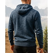 billiga Outdoor Jackets-Men's Hiking Jacket Sport Jacket Outdoor Thermal Hiking Outfits Hiking Clothes Winter Autumn / Fall Top Camping / Hiking / Caving Running Solid Color Dark Grey Black Army Green