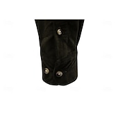 economico Camicie Elite da Uomo-Per uomo Camicia Blu marino scuro Marrone Verde militare Manica Lunga Semplice Colletto a Camicia Scuola Formale Bottoni Abbigliamento Elegante Vintage Cool Quotidiano