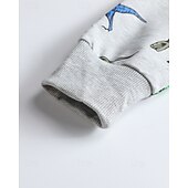 billiga Huvtröjor och tröjor för pojkar-Barn Pojkar hoodie med dragkedja Tecknat Långärmad Dragkedja Höst Grundläggande Bomull Utomhus