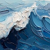 Недорогие Пейзажи-Оригинальная картина маслом на холсте с изображением синих океанских волн, выполненная вручную, абстрактный морской пейзаж, настенное искусство для домашнего декора с натянутой рамой, без внутренней
