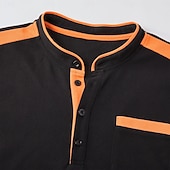  Ανδρικά Πουκάμισο Henley Κοντομάνικα Henley Top Κοντομάνικο Συμπαγές Χρώμα Σκέτο Μοντέρνα Υψηλής Ποιότητας Καθημερινό Μπλοκ χρωμάτων Κουμπιά Χένλι ΕΞΩΤΕΡΙΚΟΥ ΧΩΡΟΥ Causal Καθημερινά