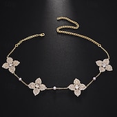 voordelige Kettingen-Choker ketting Zirkonia Kunstdiamanten Dames Elegant leuke Style Bloemig Bloemvorm Bruiloft Onregelmatig Kettingen Voor Bruiloft Feest Verjaardag