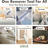 billige Vaskemidler-slitesterk børste for fjernelse av dyrehår til hunder &amp;katter – gjenbrukbare, vaskbare, skånsomme mot møbler, sofaer, tepper, klær &amp;sengetøy – stelleverktøy for kjæledyr, solid plast