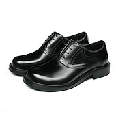 tanie Klasyczne Buty Eleganckie-Męskie skórzane półbuty wizytowe typu oxford – pierwsza warstwa skóry bydlęcej, klasyczny design typu brogs, sznurowane, formalne buty biznesowe do biura, na wesela i do profesjonalnego stroju