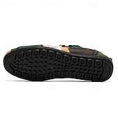 お買い得  カジュアルなレースアップシューズ-メンズのグリーンとイエローのメッシュスニーカー - ウォーキング、旅行、ストリートスタイルに最適なカラーブロックの通気性のあるカジュアルスポーツシューズ