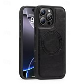 Недорогие Чехлы для iPhone-телефон Кейс для Назначение iPhone 17 Pro Max 17 Air i16 15 14 Pro Max Plus 16e 13 Pro Max Кейс на заднюю панель Магнитный Защита от удара Ретро ТПУ Кожа PU